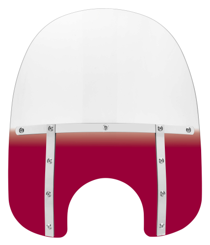 Memphis Shades - Memphis Shades Memphis Fats Windshield (7in. Cutout) - 19in. - Gradient Ruby - MEM3312
