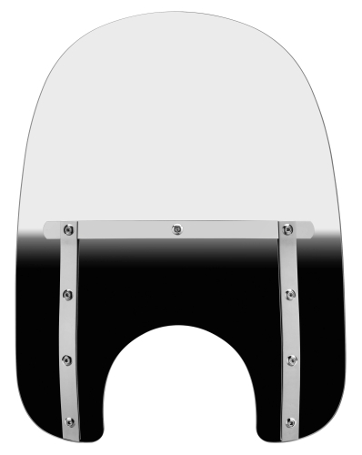 Memphis Shades - Memphis Shades Memphis Slim Windshield (7in. Cutout) - 17in. - Gradient Black - MEM4211