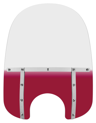Memphis Shades - Memphis Shades Memphis Fats Windshield (7in. Cutout) - 21in. - Gradient Ruby - MEM3412