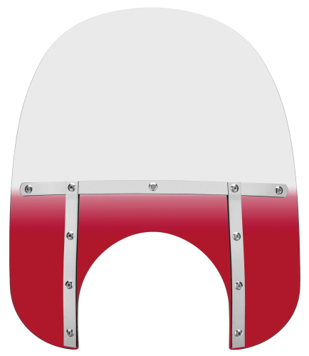 Memphis Shades - Memphis Shades Memphis Fats Windshield (11in. Cutout) - 17in. - Gradient Ruby - MEM6812