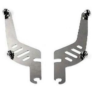 Memphis Shades - Memphis Shades Plates-Only Kit for Batwing Fairing and Changing Sportshield to Fats/Slim - Polished - MEM8865