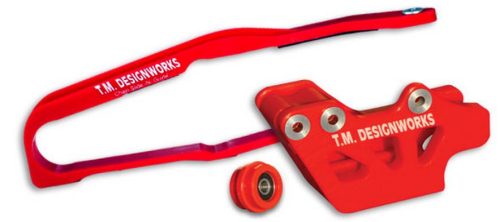 T.M. Designworks - T.M. Designworks Factory Edition 2 Stage Chain Slide-N-Guide Kit FE1 Guide - Red - HCP-5SK-RD