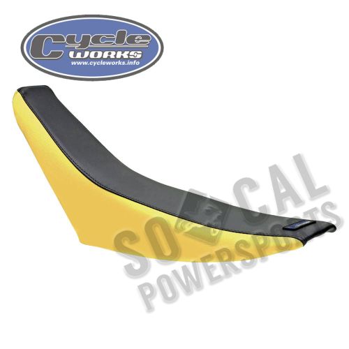 Quad Works - Quad Works Cycle Works Seat Cover - Yellow/Black - 35-34508-51