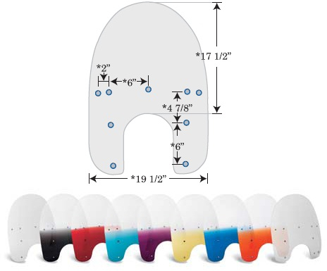 Memphis Shades - Memphis Shades Replacement Plastic for HD Detachable Compact Windshield - 15in. - Gradient Yellow - MEP6155
