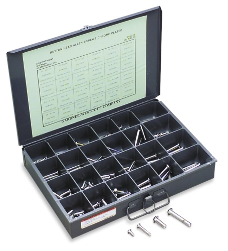 Gardner-Westcott - Gardner-Westcott Button Head Screw Assortment - Coarse Thread - A-26