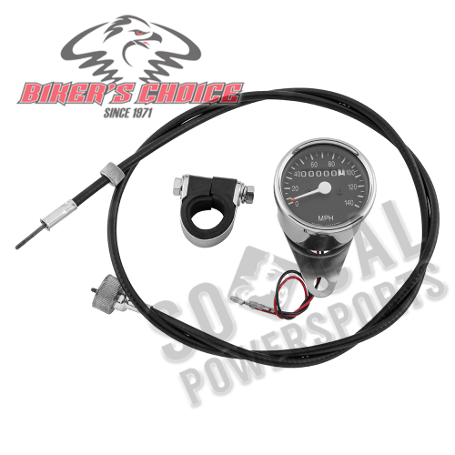 Bikers Choice - Bikers Choice Custom Mini Speedometer Kits - 2:1 Ratio - 71974
