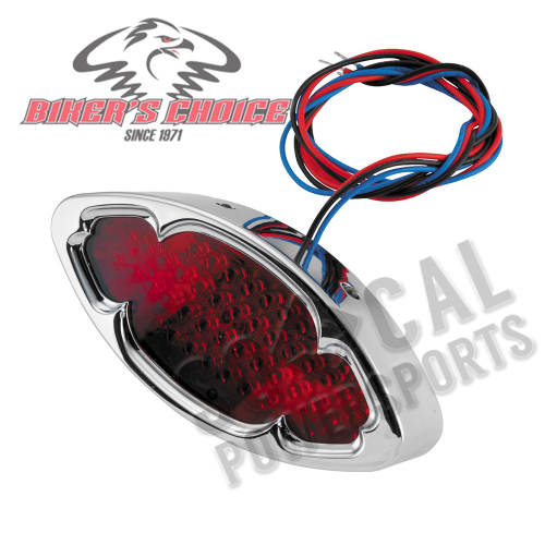 Bikers Choice - Bikers Choice Kat Eye LED Taillights - Oval 4-3/4in.L x 2in.H x 1-1/4in.D - 76383
