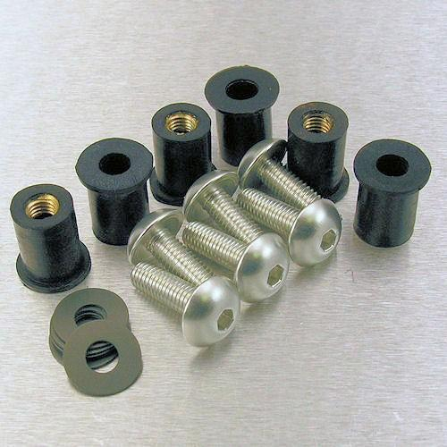 Pro Bolt - Pro Bolt Aluminum Windscreen Screw Kit - Silver/5mm 4 Bolt Kit - SK4-S