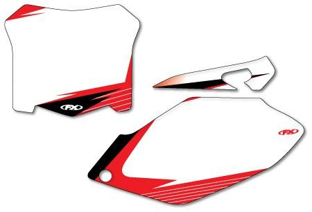 Factory Effex - Factory Effex Graphic Number Plate Backgrounds - White - 12-64340