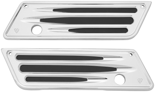 Arlen Ness - Arlen Ness Saddlebag Latch Covers - Deep Cut - Chrome - 03-529
