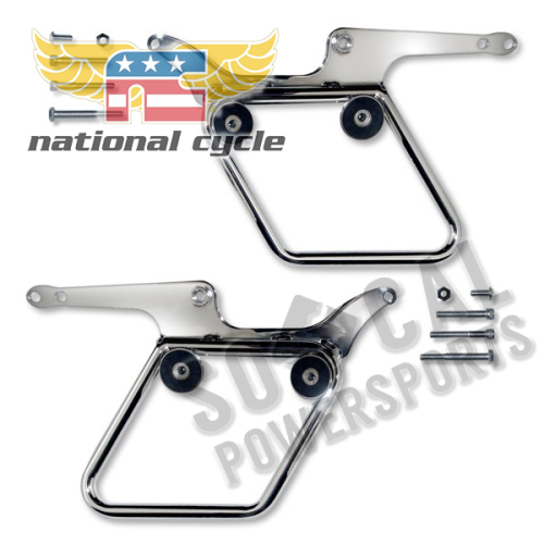 National Cycle - National Cycle Cruiseliner Saddlebag Mount Kit - Chrome - KIT-SBC405