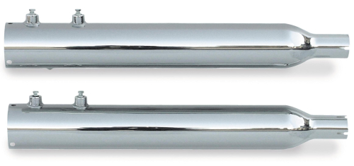 Rush Exhaust - Rush Exhaust 3.5in. Slip-On Mufflers - 2.00in. Baffle - Tip Compatible - Chrome - 15305-200