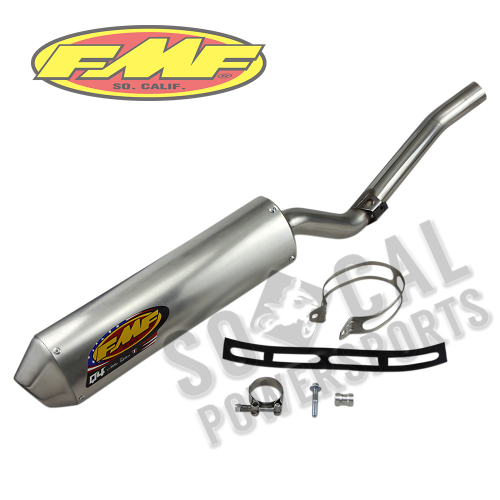 FMF Racing - FMF Racing Q4 Spark Arrestor Slip-On - Stainless Midpipe - 043206