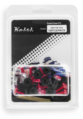 Keiti - Keiti Windscreen Screw Kit - Spike - Red - SSK161R