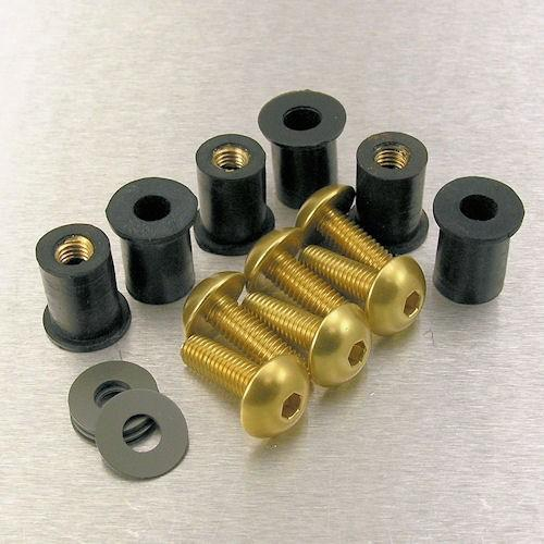 Pro Bolt - Pro Bolt Aluminum Windscreen Screw Kit - Gold/ 5mm 6 Bolt Kit - SK6-G