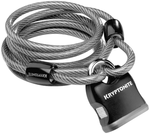 Kryptonite - Kryptonite Kryptoflex 818 Looped Cable and Key Padlock - 720018210412