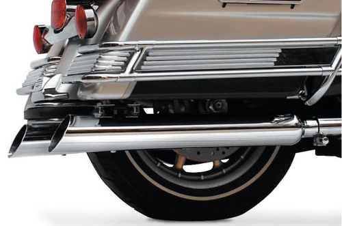 Rush Exhaust - Rush Exhaust 3.5in. Slip-On Mufflers - 2.25in. Baffle - Slash Up - Chrome - 15302-225