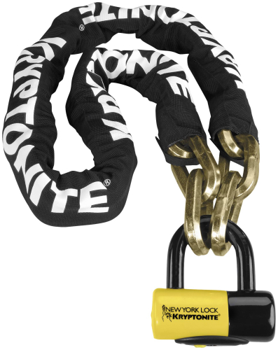 Kryptonite - Kryptonite New York Fahgettaboudit Chain with NY Disc Lock - 5ft. - 720018999492