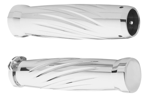 Arlen Ness - Arlen Ness Billet Grips - Twister - Chrome - M-1004