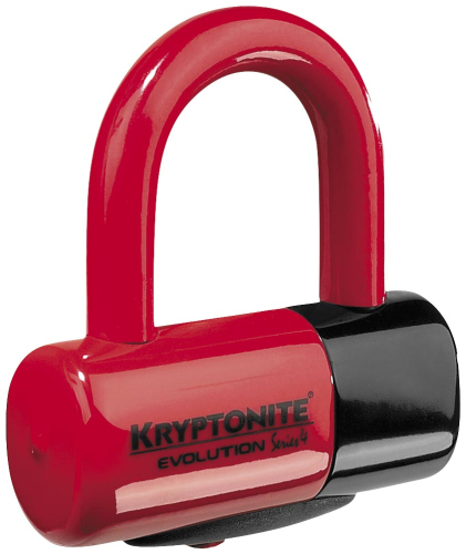 Kryptonite - Kryptonite Evolution Series 4 Disc Lock - 1.8in. x 2.1in. - Red - 720018999621
