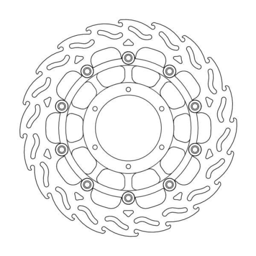 Moto-Master - Moto-Master Flame Brake Disc - 113096