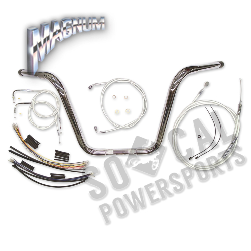 Magnum - Magnum Caliber Ape Hanger Handlebar Installation Kit - 12in. - Chrome - 38844-112