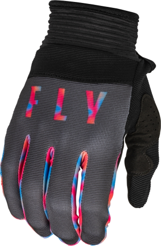 Fly Racing - Fly Racing F-16 Youth Gloves - 376-811Y2XS - Gray/Pink/Blue - 2XS