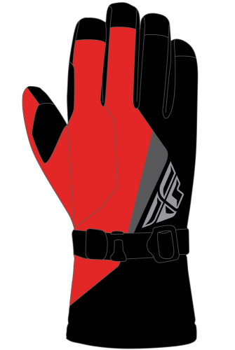 Fly Racing - Fly Racing Title Gauntlet Gloves - 371-06032X - Black/Red - 2XL