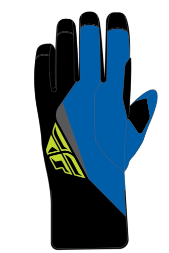 Fly Racing - Fly Racing Title Long Gloves - 371-06122X - Blue/Hi-Vis - 2XL