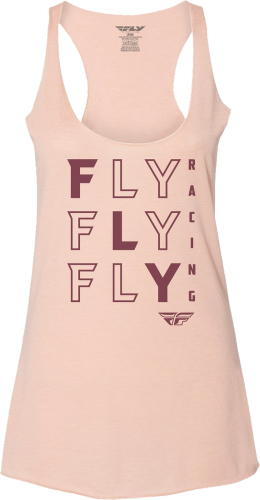 Fly Racing - Fly Racing Fly Tic Tac Toe Womens Tank Top - 356-61632X - Peach - 2XL