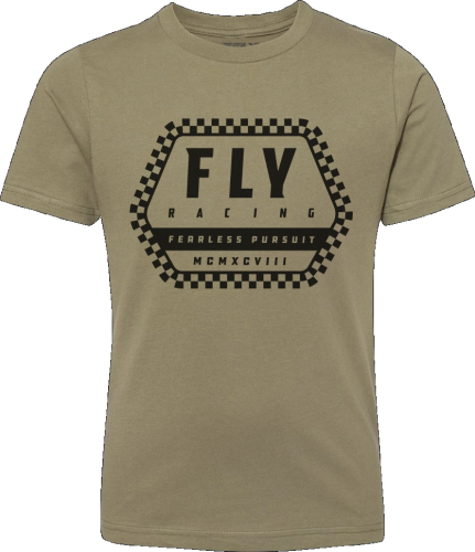 Fly Racing - Fly Racing Fly Track Youth T-Shirt - 352-0025YL - Olive - Large