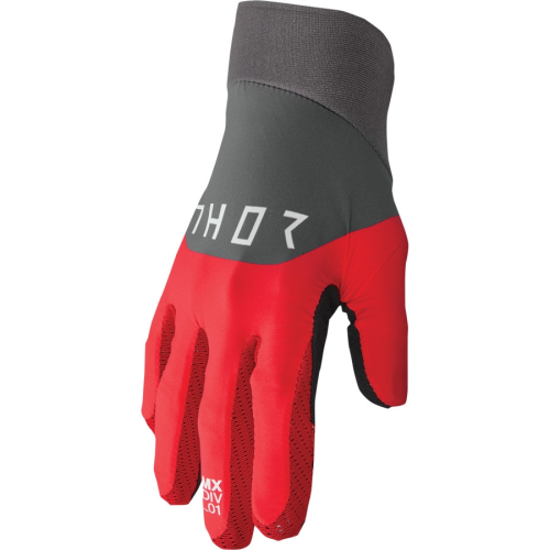 Thor - Thor Agile Rival Gloves - 3330-7225 - Red/Charcoal - X-Small