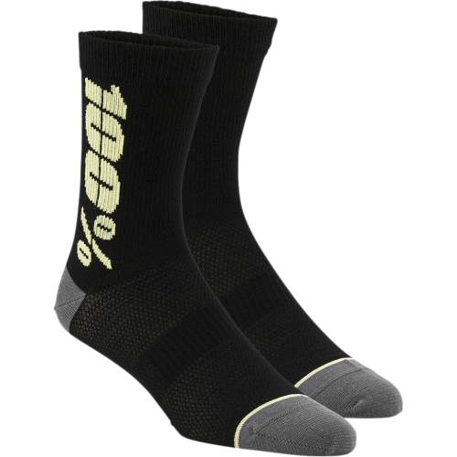 100% - 100% Wool Performance Socks - 24006-014-17 - Black/Yellow - Sm-Md