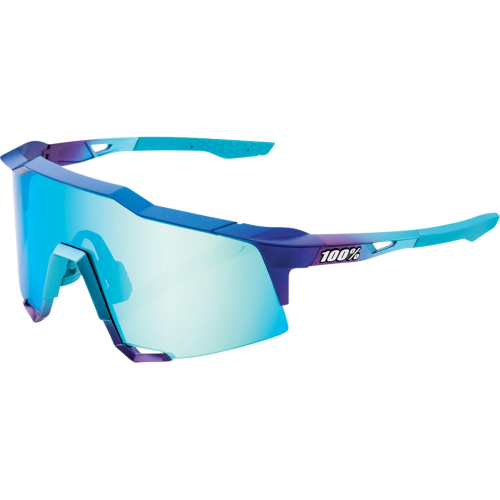 100% - 100% Speedcraft Sunglasses - 61001-228-01 - Matte Metallic / Blue Mirror Lens - OSFM