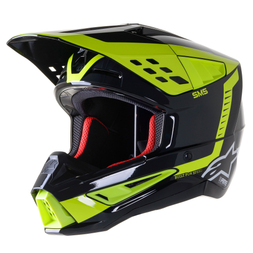Alpinestars - Alpinestars SM5 Beam Helmet - 8303722-1151-L - Black/Anthracite/Yellow Fluo Glossy - Large