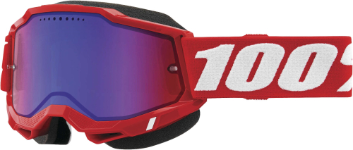 100% - 100% Accuri 2 Snow Goggles - 50223-654-03 - Red / Red/Blue Mirror Lens - OSFA