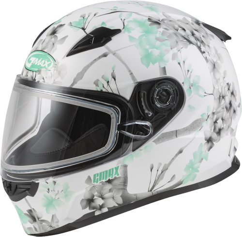 G-Max - G-Max FF49S Blossom Helmet - F2496863 - Matte White/Teal/Gray - X-Small