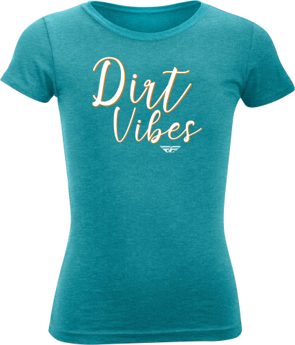 Fly Racing - Fly Racing Youth Fly Dirt Vibes T-shirt - 356-0521YL - Blue - Large