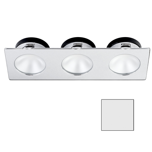 I2Systems Inc - i2Systems Apeiron A1110Z - 4.5W Spring Mount Light - Triple Round - Cool White - Brushed Nickel Finish