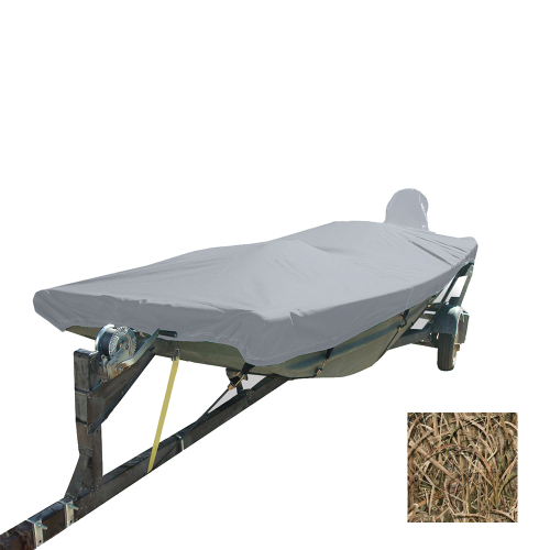 Carver by Covercraft - Carver Performance Poly-Guard Styled-to-Fit Boat Cover f/12.5&#39; Open Jon Boats - Shadow Grass