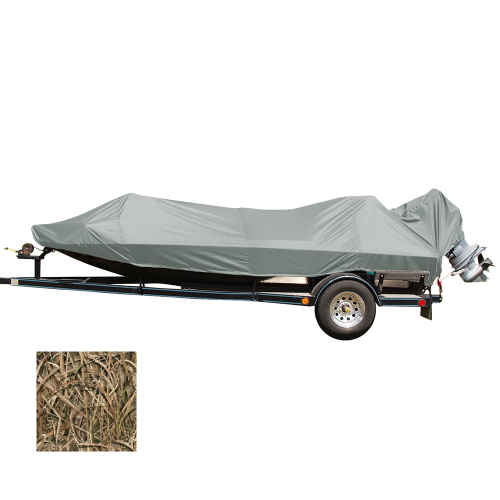Carver by Covercraft - Carver Performance Poly-Guard Styled-to-Fit Boat Cover f/18.5&#39; Jon Style Bass Boats - Shadow Grass