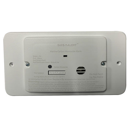 Safe-T-Alert - Safe-T-Alert 65 Series Marine Carbon Monoxide Alarm - Flush Mount - 12V - White