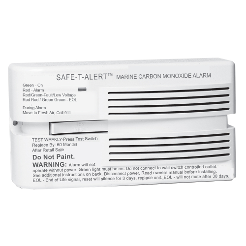 Safe-T-Alert - Safe-T-Alert 65 Series Marine Carbon Monoxide Alarm 12V - Surface Mount - White