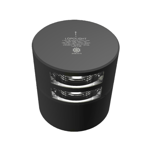 Lopolight - Lopolight Double Stern Light - 2nm - Black Housing - Horizontal Mount