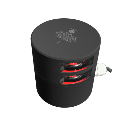 Lopolight - Lopolight Double Red Port Sidelight - 2nm - Black Housing - Horizontal Mount