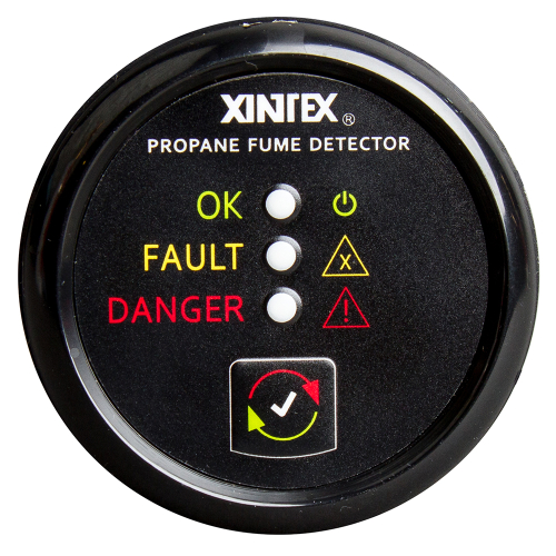 Fireboy-Xintex - Xintex Propane Fume Detector w/Plastic Sensor - No Solenoid Valve - Black Bezel Display