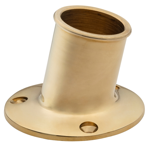 Whitecap - Whitecap Top-Mounted Flag Pole Socket - Polished Brass - 1-1/4" ID
