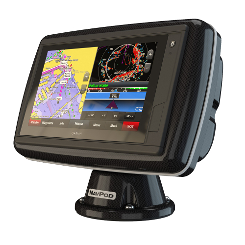 NavPod - NavPod PowerPod Pre-Cut f/Garmin GPSMAP&reg; 942xs, 942, 922xs &amp; 922 - Carbon Black