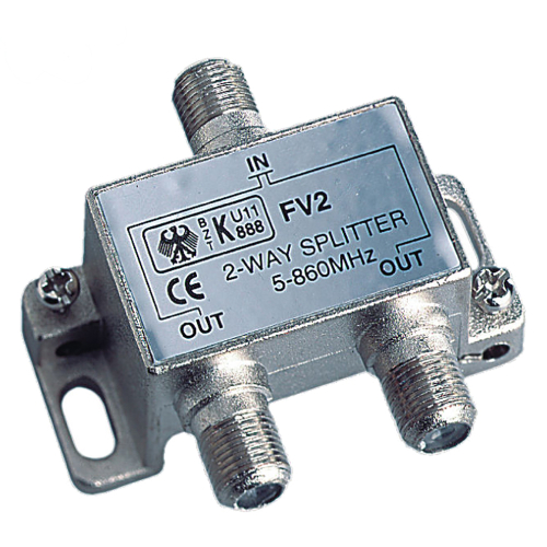 Glomex Marine Antennas - Glomex 2-Way Splitter TV - TV or TV - FM
