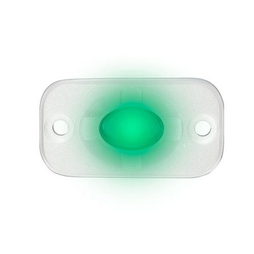 HEISE LED Lighting Systems - HEISE Marine Auxiliary Accent Lighting Pod - 1.5" x 3" - White/Green